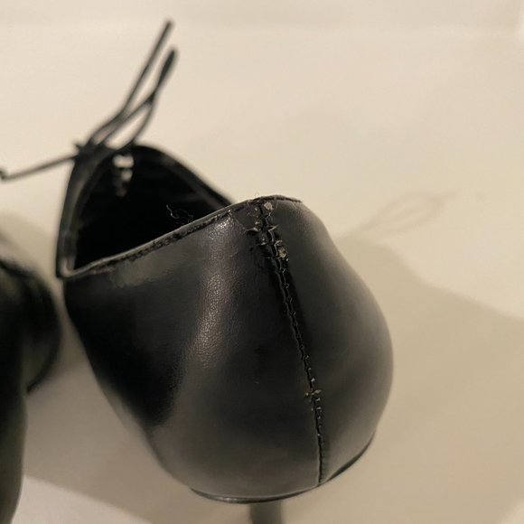 Newport News Shoes Black Croc Lace Up Pump Size 8 - Picture 5 of 9